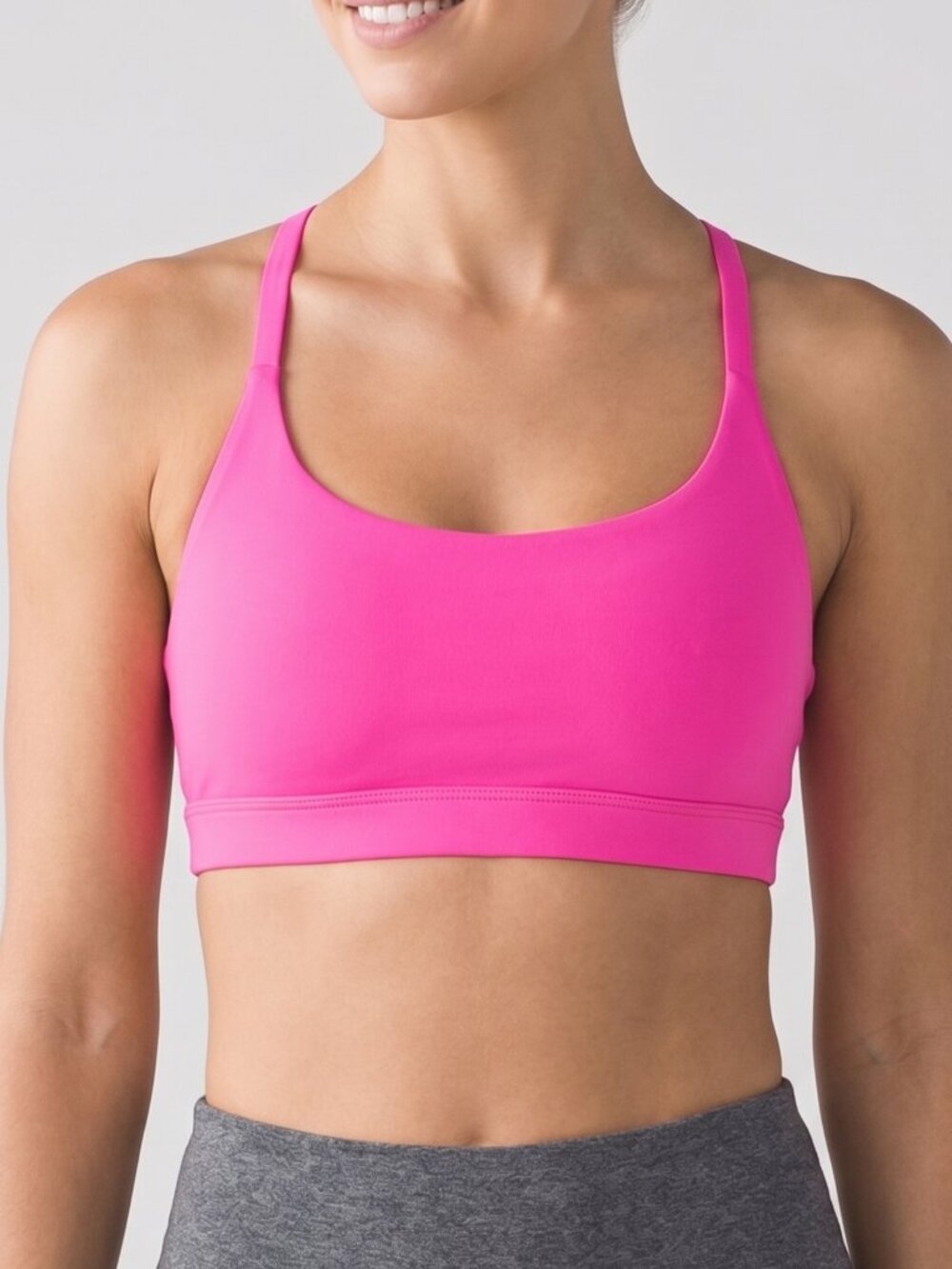 NWOT Hot Pink Strappy Y-Back Low Impact Activewear Sports Bra Small